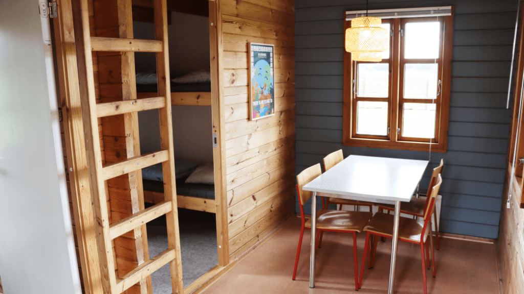 Hytte indefra, Danhostel Haderslev Byferie