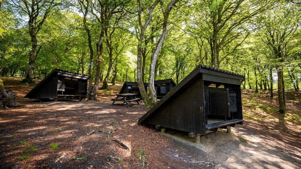 Shelters ved Mosskovpavillonen