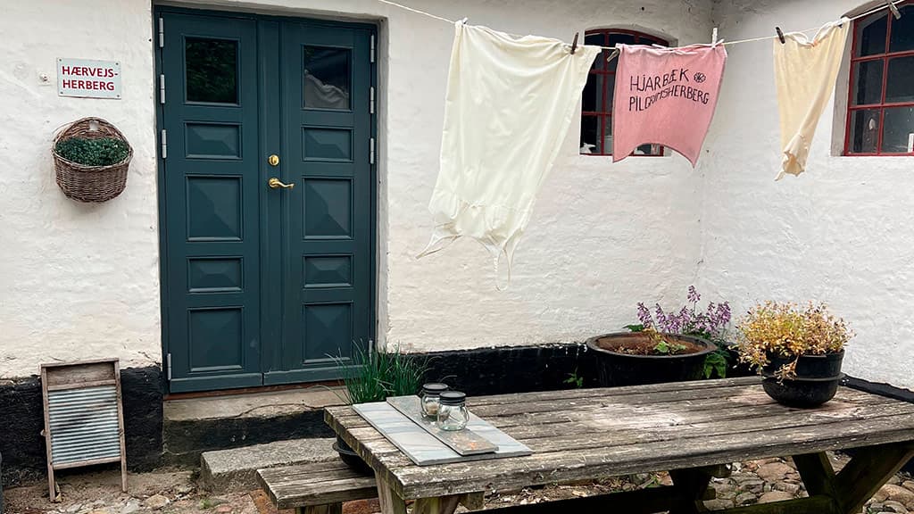 Indgang til Hjarbæk Pilgrimsherberg