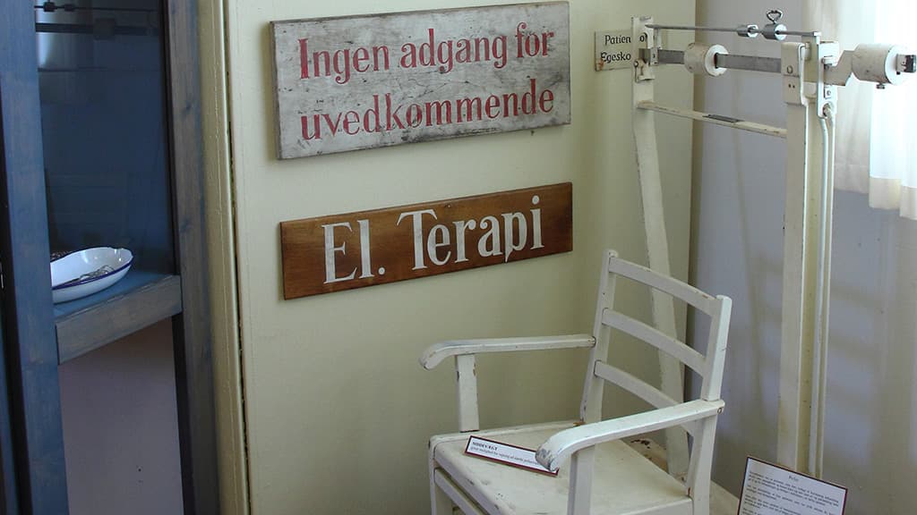 Badevægt på museet Hald Ege Samlingen