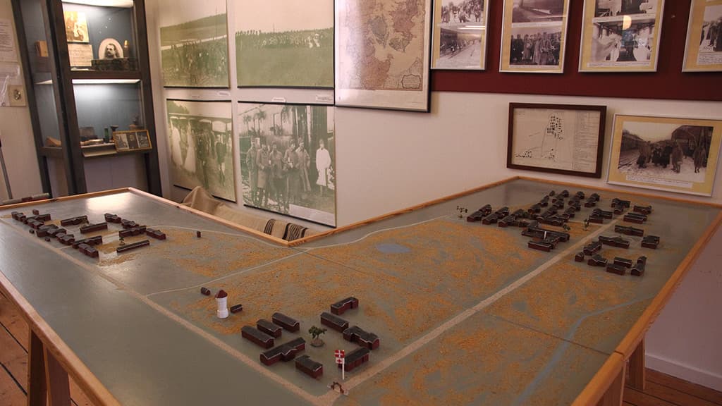 Miniature over området ved Hald Ege Samlingen