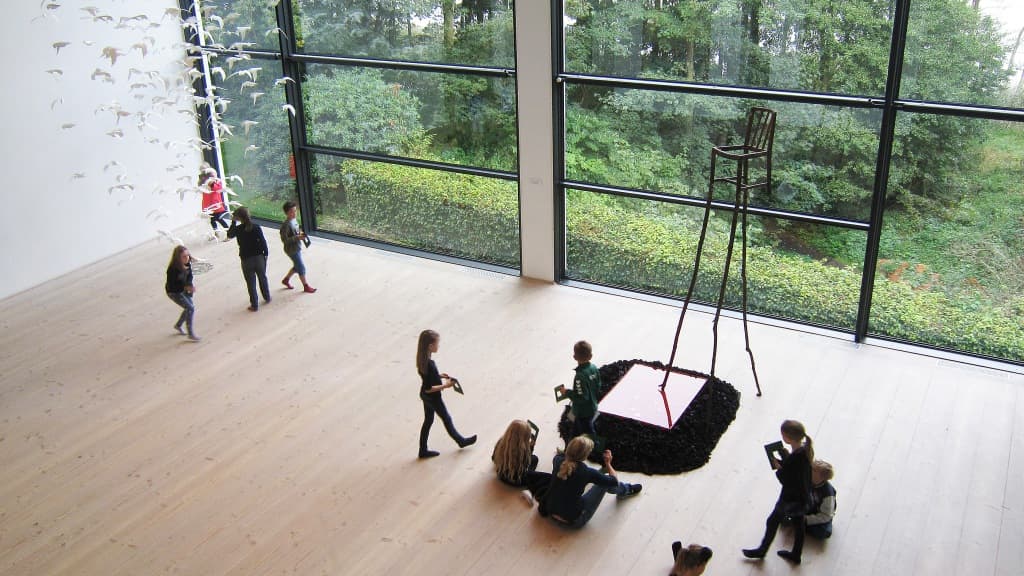 Kunstcentret Silkeborg Bad - kunstlokale set fra oven